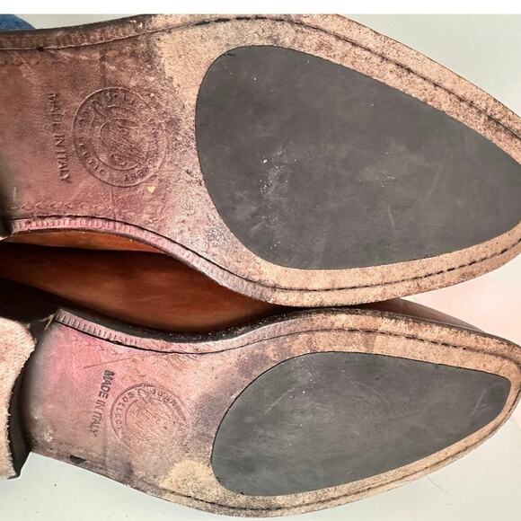 Johnston & Murphy Men’s Brown Leather Penny Loafer Slip-On Shoes Sz. 9 - Picture 6 of 14